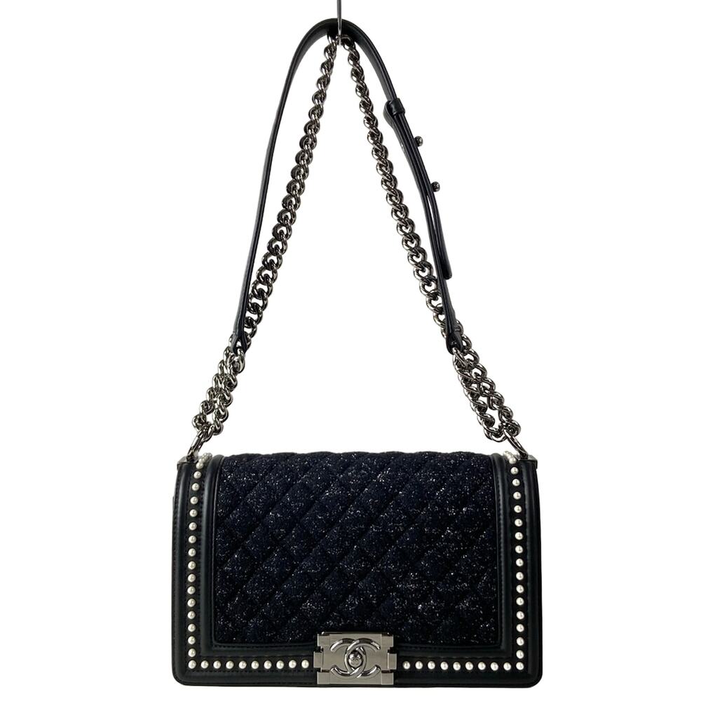 Chanel Boy Chanel Shoulder Bag Tweeds Lambskin